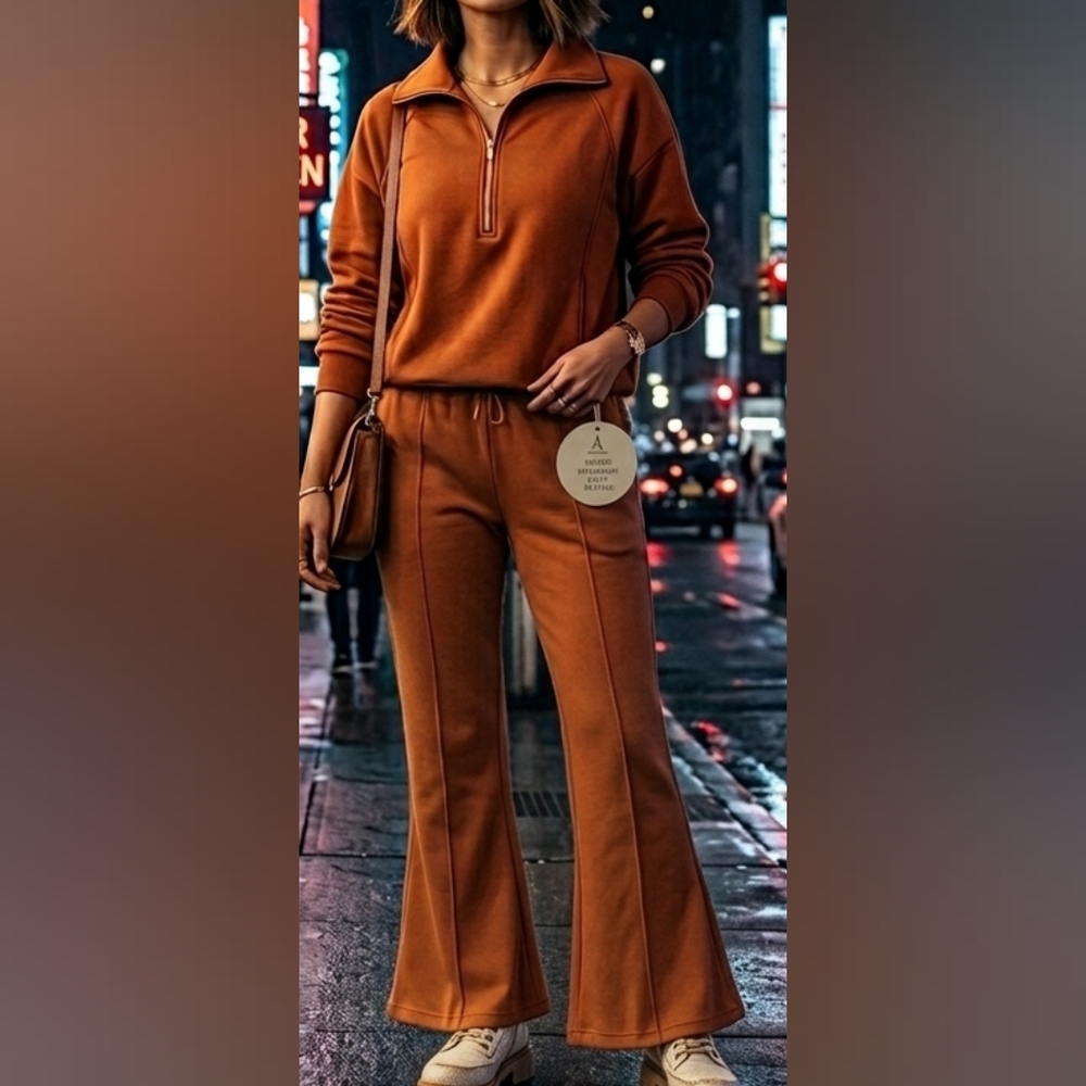 Orange Aneabess Sweat suit Set
